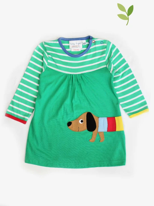 Zdjęcie produktu Toby Tiger Sukienka "Multi Sausage Dog" w kolorze zielonym rozmiar: 98