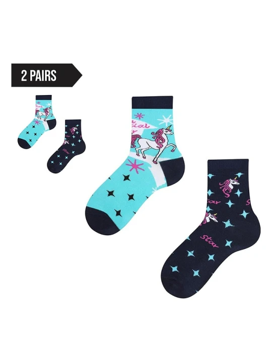 Zdjęcie produktu TODO SOCKS Skarpety (2 pary) w kolorze granatowo-błękitnym rozmiar: 23-26