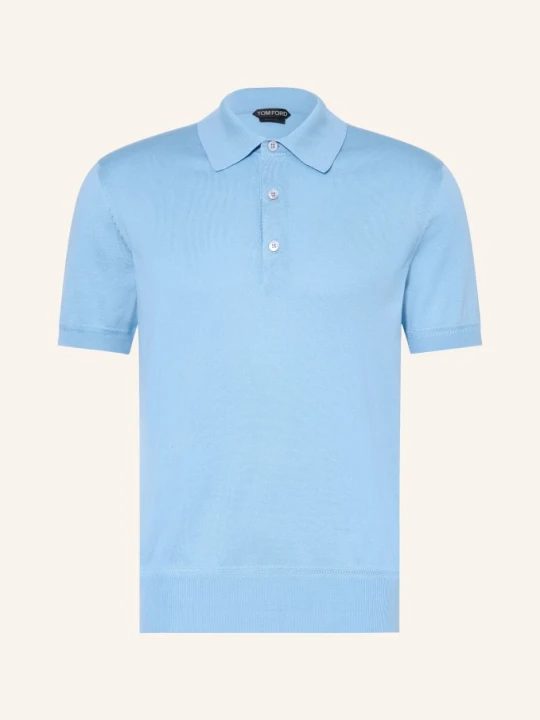Zdjęcie produktu Tom Ford Dzianinowa Koszulka Polo blau JASNONIEBIESKI