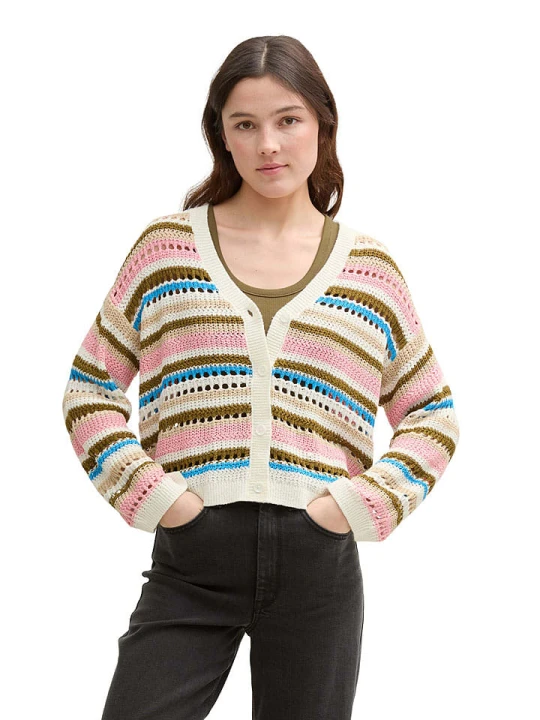 Zdjęcie produktu TOM TAILOR Denim Kardigan ze wzorem rozmiar: S colorful