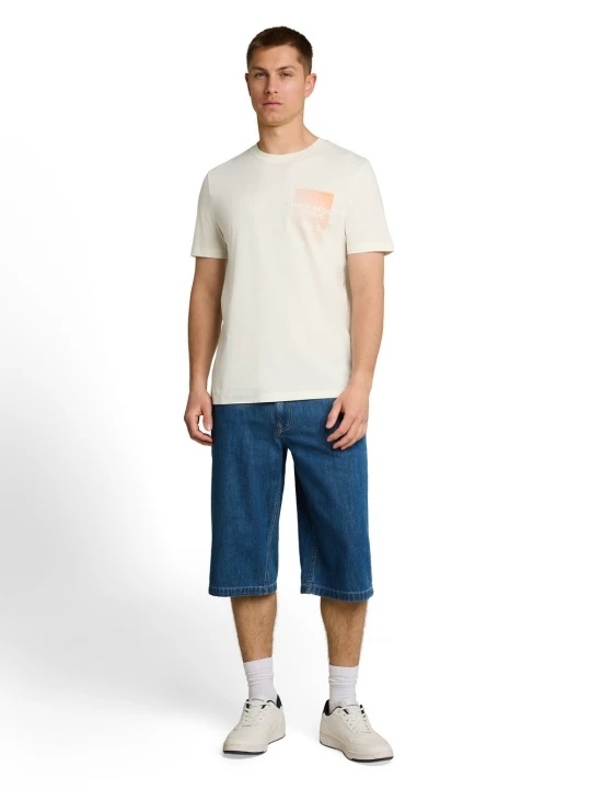 Zdjęcie produktu Tom Tailor Denim Koszulka Mężczyźni Bawełna (100%) biały