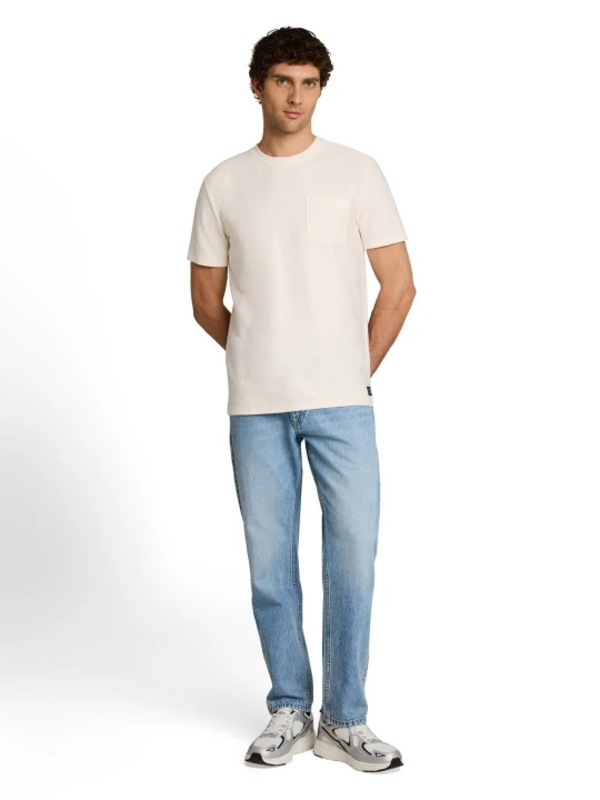 Zdjęcie produktu Tom Tailor Denim koszulka Mężczyźni Bawełna biały