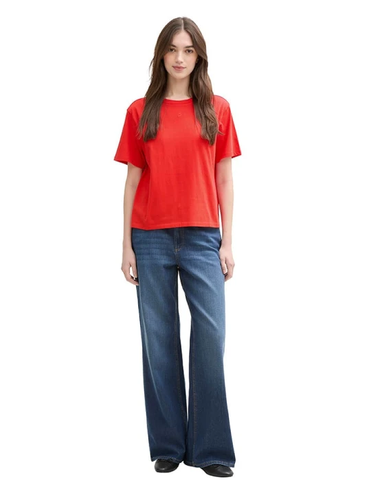 Zdjęcie produktu TOM TAILOR Denim Koszulka w kolorze czerwonym rozmiar: S