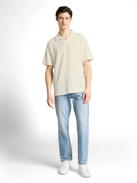 Zdjęcie produktu Tom Tailor Denim koszulka polo Mężczyźni Bawełna biały