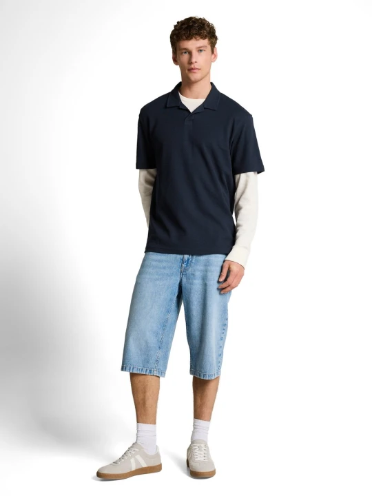 Zdjęcie produktu Tom Tailor Denim koszulka polo Mężczyźni Bawełna niebieski