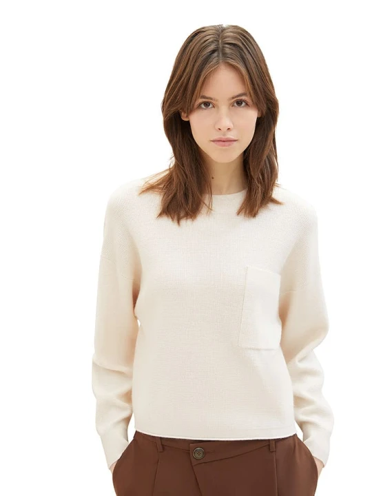 Zdjęcie produktu Tom Tailor Sweter w kolorze kremowym rozmiar: XL