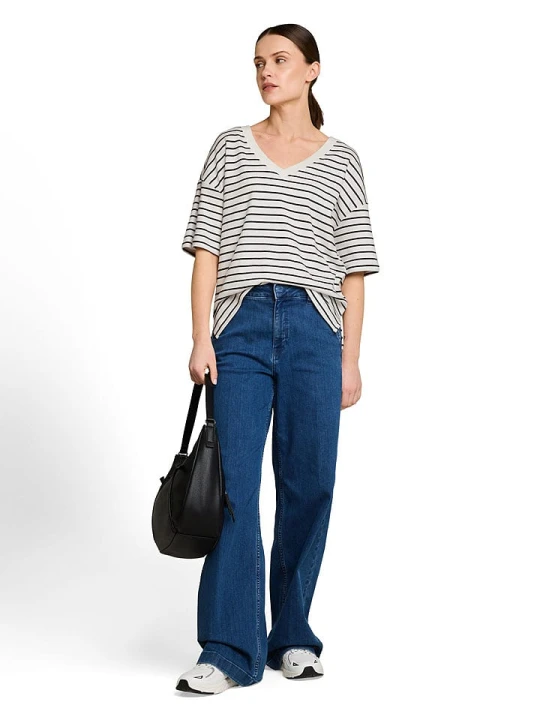 Zdjęcie produktu Tom Tailor Koszulka w kolorze biało-granatowym rozmiar: L