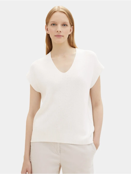 Zdjęcie produktu Tom Tailor Sweter 1040334 Écru Loose Fit Kremowy