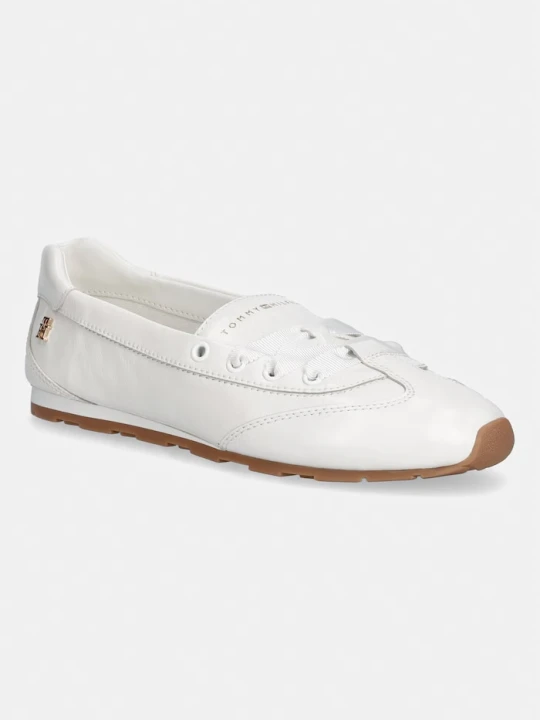 Zdjęcie produktu Tommy Hilfiger baleriny skórzane BELLA BALLET SNEAKER biały