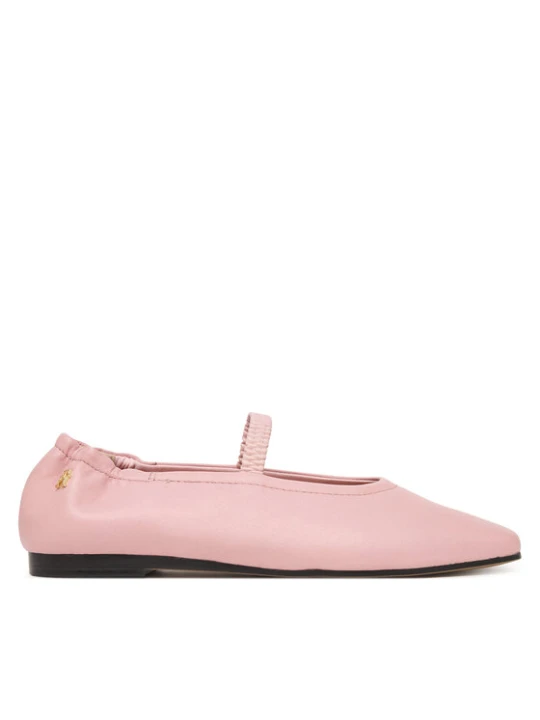 Zdjęcie produktu Tommy Hilfiger Baleriny Soft Leather Ellastic Ballerina FW0FW09245 Różowy
