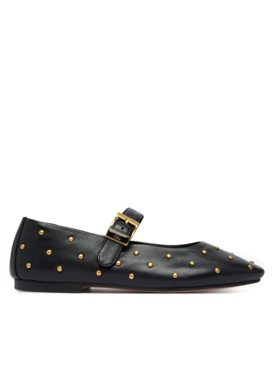 Zdjęcie produktu Tommy Hilfiger Baleriny Th Buckle Leather Stud Ballerina FW0FW09541 Czarny