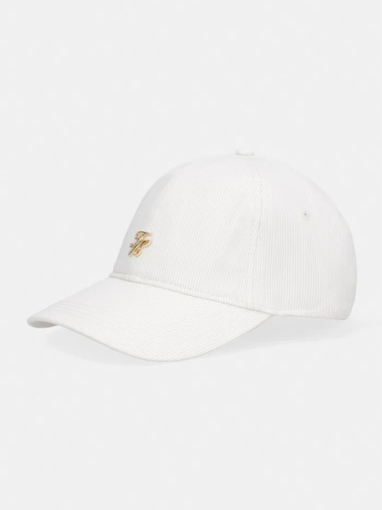 Zdjęcie produktu Tommy Hilfiger baseball cap damska bawełniana beżowy
