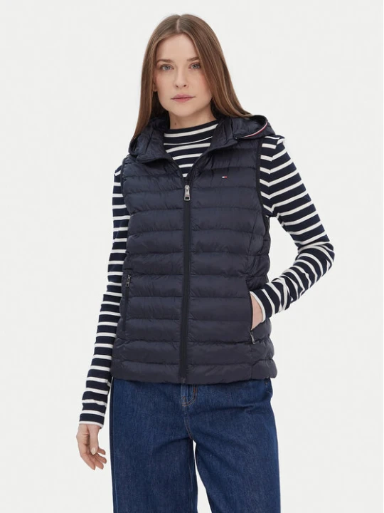 Zdjęcie produktu Tommy Hilfiger Bezrękawnik Global Stripe WW0WW42051 Granatowy Regular Fit