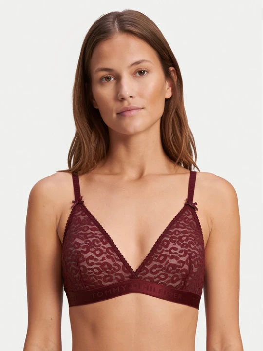 Zdjęcie produktu Tommy Hilfiger Biustonosz braletka UW0UW06345 Czerwony ciemny
