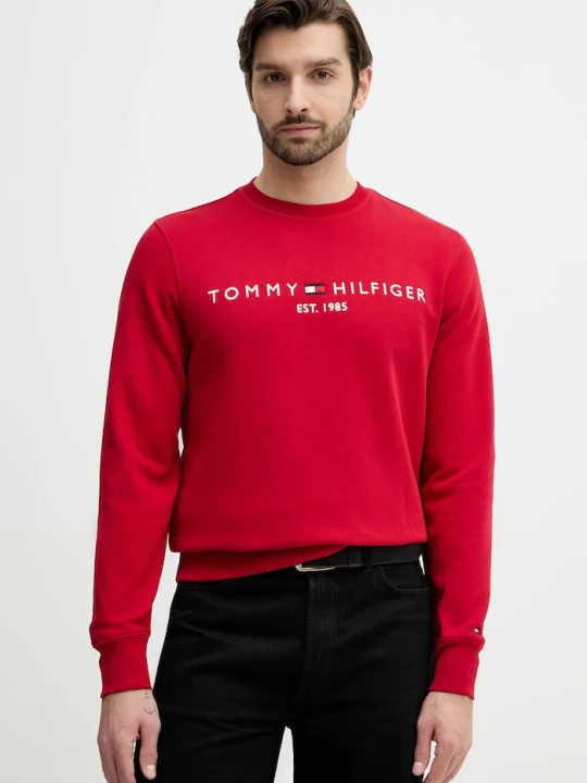 Zdjęcie produktu Tommy Hilfiger bluza męska z bawełną czerwony