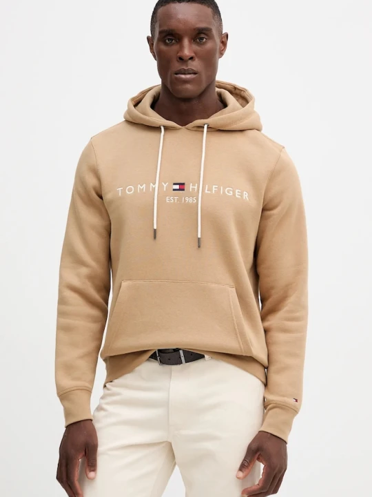 Zdjęcie produktu Tommy Hilfiger bluza z kapturem męska z bawełną zielony