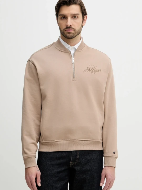 Zdjęcie produktu Tommy Hilfiger bluza bawełniana beżowy