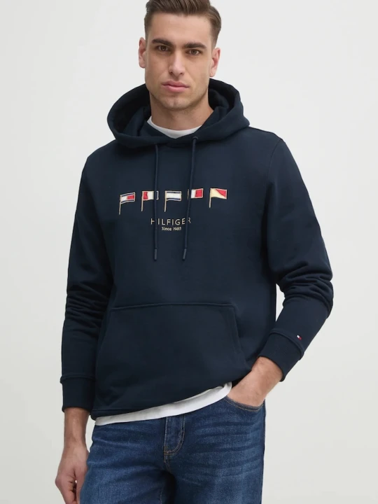 Zdjęcie produktu Tommy Hilfiger bluza bawełniana granatowy