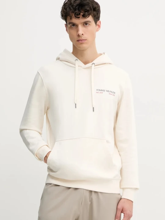 Zdjęcie produktu Tommy Hilfiger bluza bawełniana beżowy