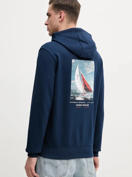 Zdjęcie produktu Tommy Hilfiger bluza bawełniana granatowy