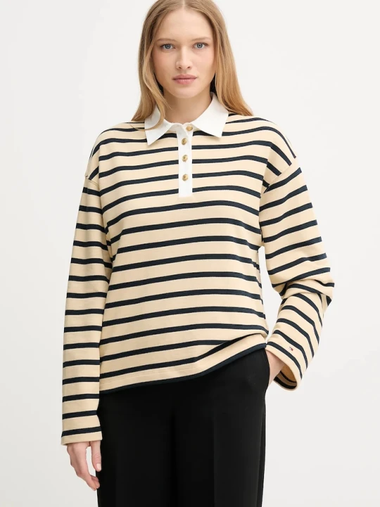 Zdjęcie produktu Tommy Hilfiger bluza bawełniana beżowy