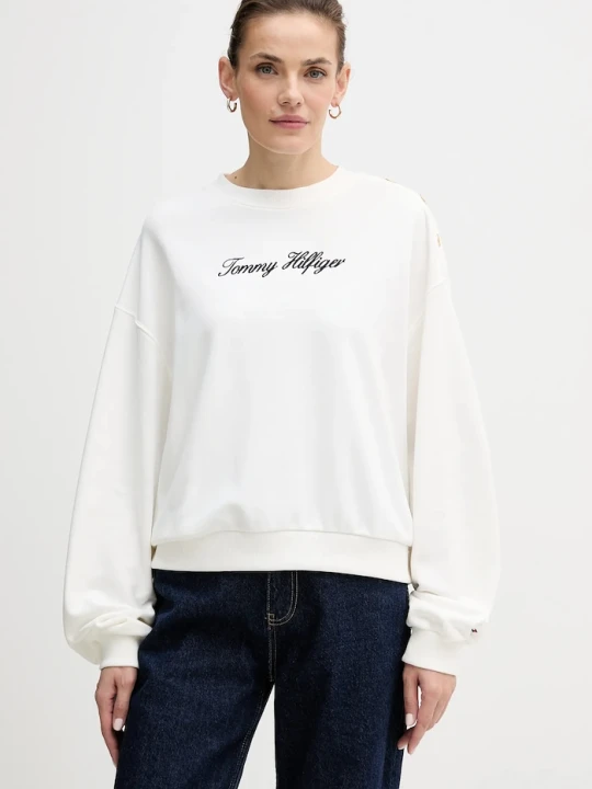 Zdjęcie produktu Tommy Hilfiger bluza bawełniana biały