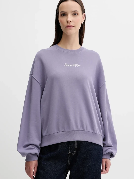 Zdjęcie produktu Tommy Hilfiger bluza bawełniana fioletowy