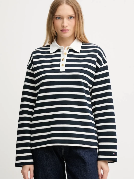 Zdjęcie produktu Tommy Hilfiger bluza bawełniana granatowy