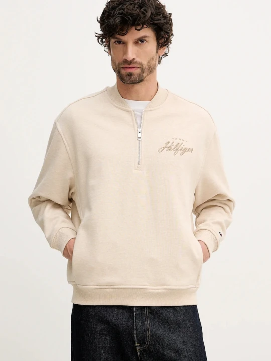 Zdjęcie produktu Tommy Hilfiger bluza bawełniana beżowy