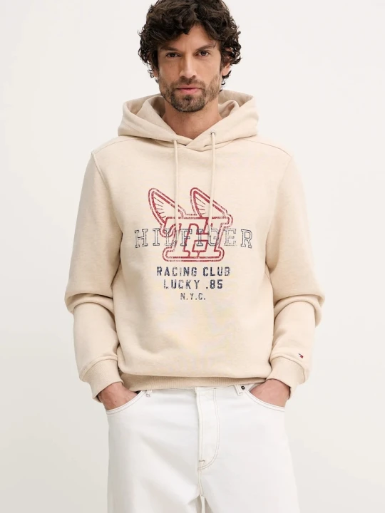 Zdjęcie produktu Tommy Hilfiger bluza bawełniana beżowy