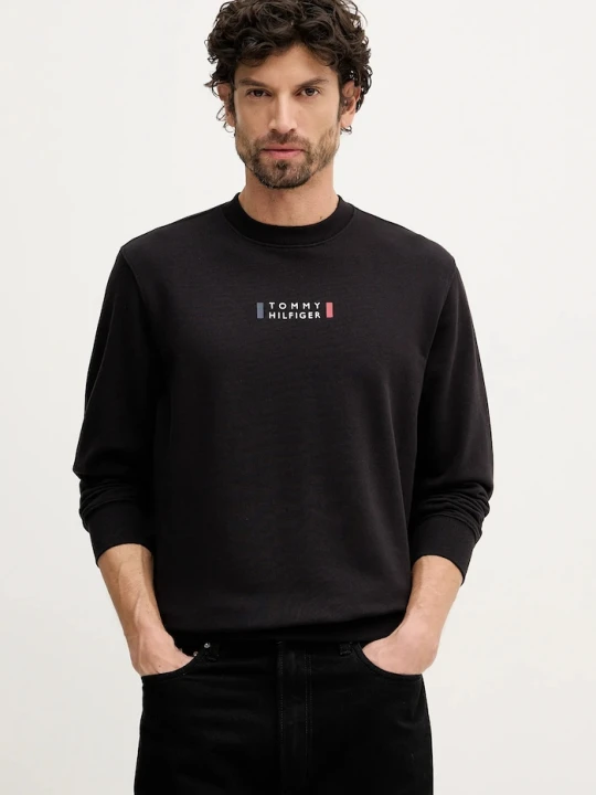Zdjęcie produktu Tommy Hilfiger bluza bawełniana czarny
