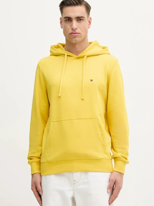 Zdjęcie produktu Tommy Hilfiger bluza z kapturem męska bawełniana żółty