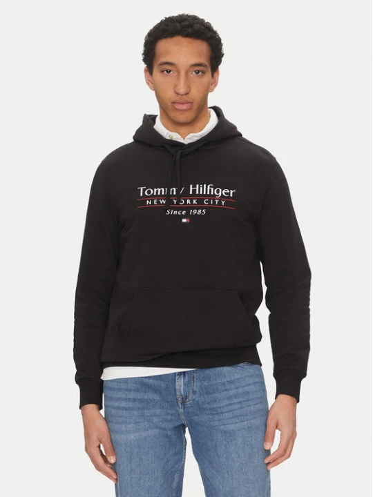 Zdjęcie produktu Tommy Hilfiger Bluza Center Stack MW0MW38672 Czarny Regular Fit