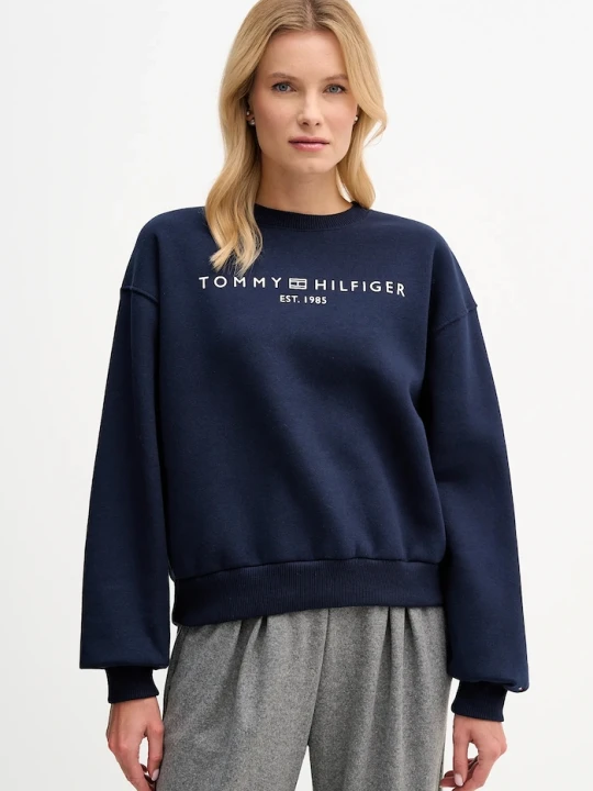 Zdjęcie produktu Tommy Hilfiger bluza damska z bawełną granatowy