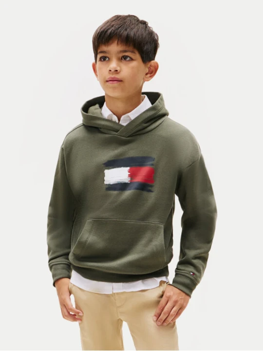 Zdjęcie produktu Tommy Hilfiger Bluza Flag KB0KB10112 Zielony Regular Fit