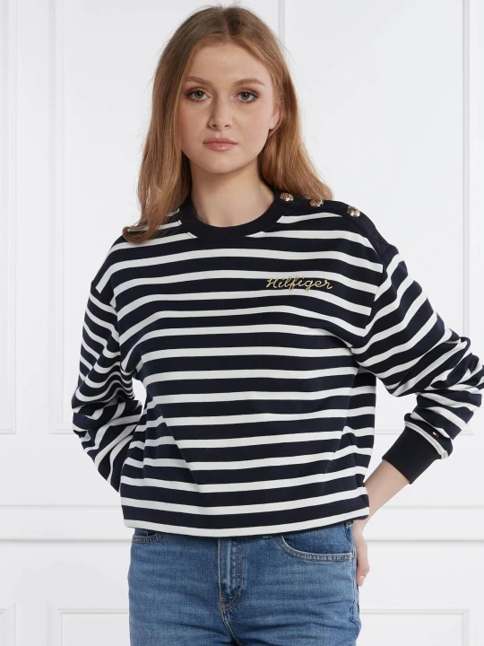 Zdjęcie produktu Tommy Hilfiger Bluza GOLD BUTTON | Regular Fit granatowy