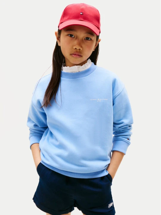Zdjęcie produktu Tommy Hilfiger Bluza KS0KS00640 Błękitny Regular Fit Niebieski jasny