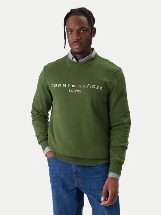 Zdjęcie produktu Tommy Hilfiger Bluza Logo MW0MW11596 Zielony Regular Fit