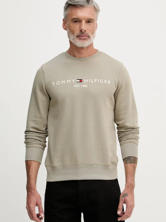 Zdjęcie produktu Tommy Hilfiger bluza męska z bawełną zielony