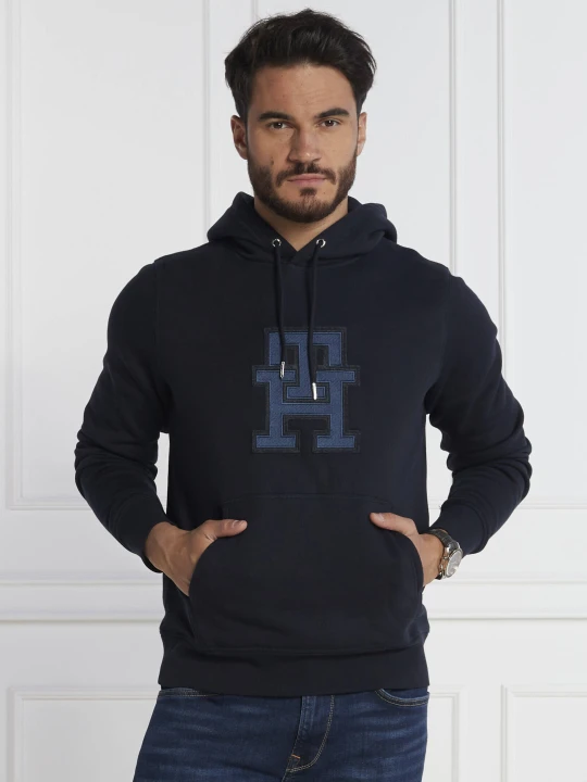 Zdjęcie produktu Tommy Hilfiger Bluza MONOGRAM APPLIQUE HOODY | Regular Fit granatowy