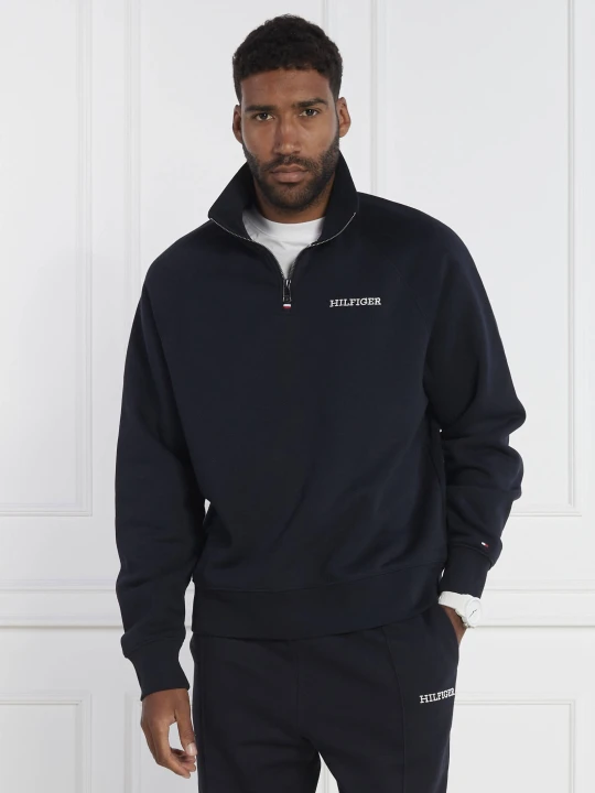 Zdjęcie produktu Tommy Hilfiger Bluza MONOTYPE EMBRO HALF ZIP | Regular Fit granatowy
