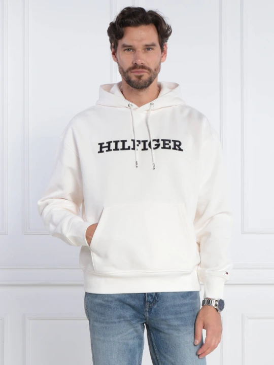 Zdjęcie produktu Tommy Hilfiger Bluza MONOTYPE EMBRO HOODIE | Regular Fit biały