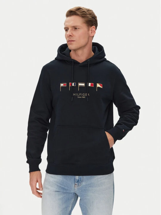 Zdjęcie produktu Tommy Hilfiger Bluza Multi Flags MW0MW38666 Granatowy Regular Fit