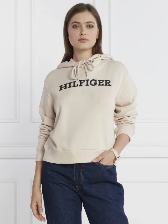 Zdjęcie produktu Tommy Hilfiger Bluza REG MONOTYPE EMB HOODIE | Regular Fit beżowy
