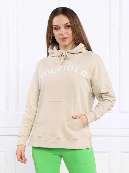 Zdjęcie produktu Tommy Hilfiger Bluza RLX HILFIGER VARSITY EMB HOODIE | Relaxed fit beżowy