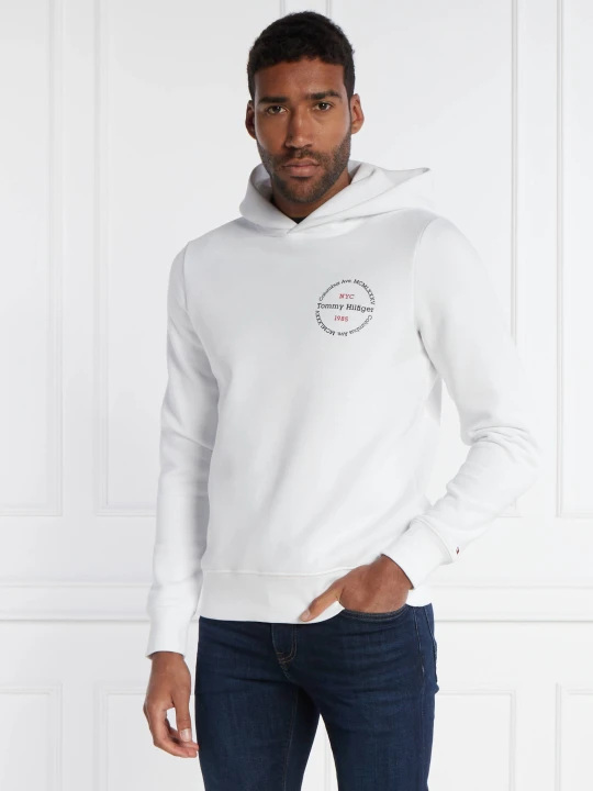 Zdjęcie produktu Tommy Hilfiger Bluza ROUNDEL HOODY | Regular Fit biały