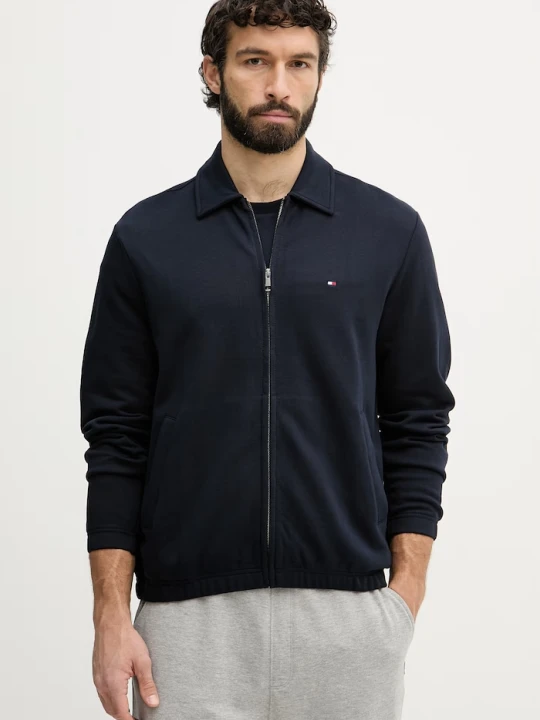 Zdjęcie produktu Tommy Hilfiger bluza rozpinana męska bawełniana granatowy