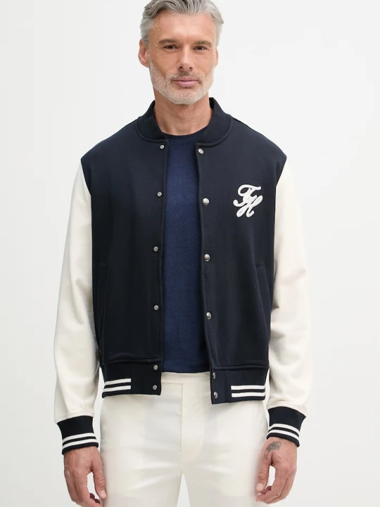 Zdjęcie produktu Tommy Hilfiger bluza rozpinana męska bawełniana granatowy