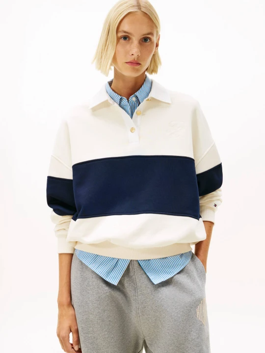 Zdjęcie produktu Tommy Hilfiger Bluza RUGBY | Relaxed fit kremowy