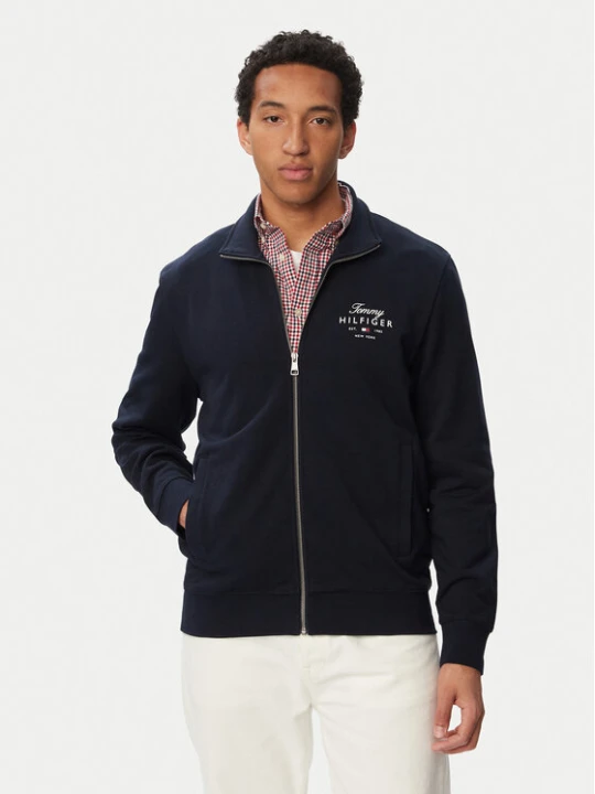 Zdjęcie produktu Tommy Hilfiger Bluza Script Stack MW0MW43219 Granatowy Regular Fit